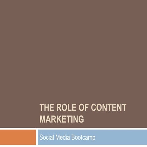 The Role of Content Marketing