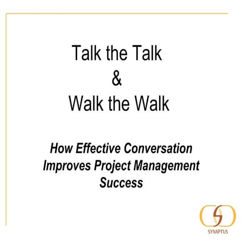 The Role Of Conversation In Projects