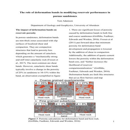 The role of deformation bands in modifying reservoir performance in porous sa...
