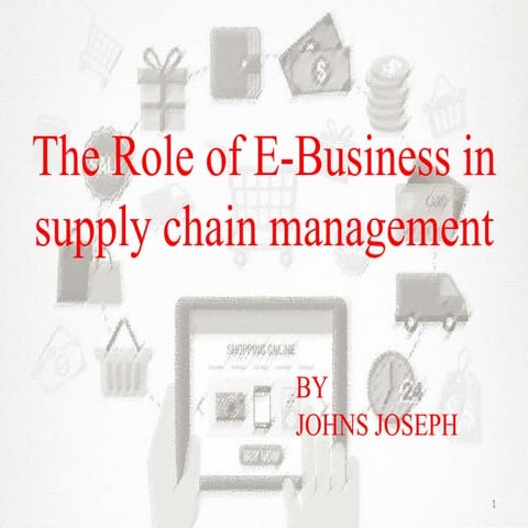 The role of e business in supply chain management