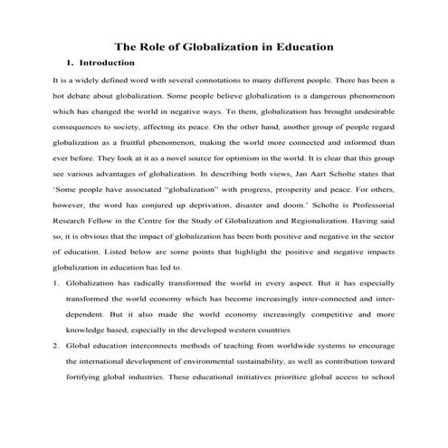 The Role of Globalization in Education.docx