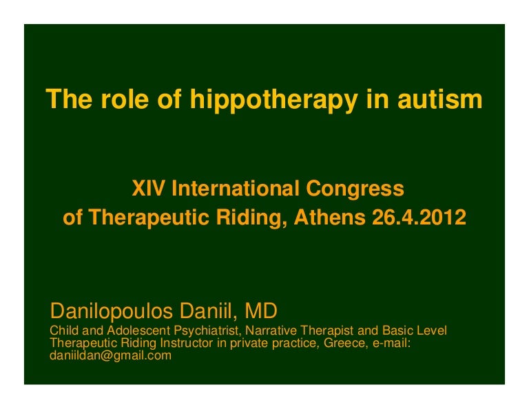 The role of hippotherapy in autism pdf