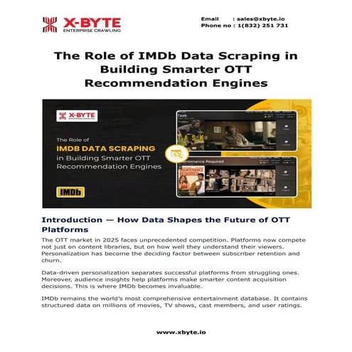 The Role of IMDb Data Scraping in Building Smarter OTT Recommendation Engines...