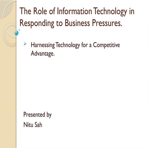 The Role of Information Technology in Responding to  nitu shah.pptx