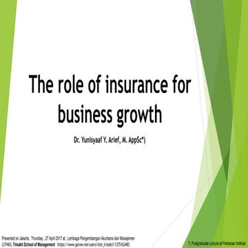 The role of insurance for business growth