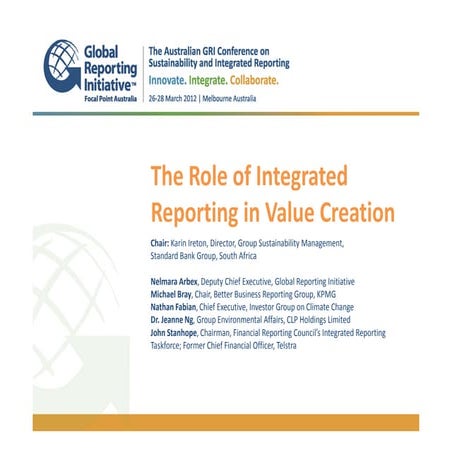 @GRIAusConf_The Role of Integrated Reporting in Value Creation - Dr Jeanne Ng