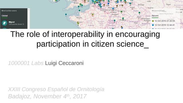 The role of interoperability in encouraging participation in citizen science ...