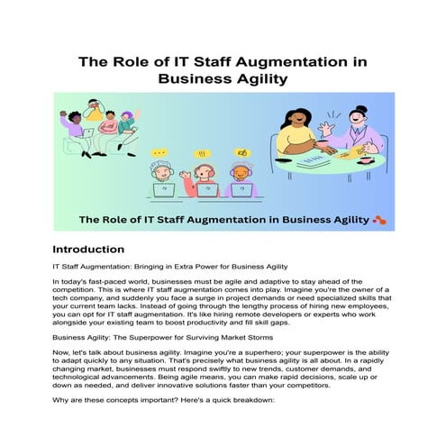 IT Staff Augmentation for Business Expansion | PDF