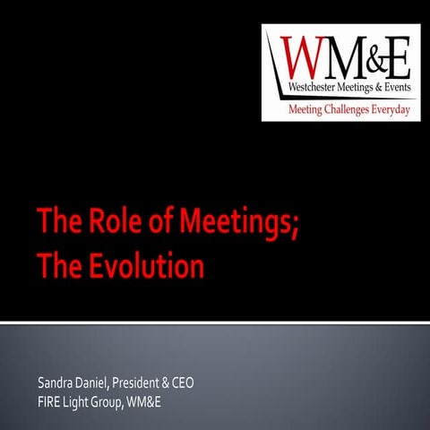 EEA Presentation - The Role Of Meetings