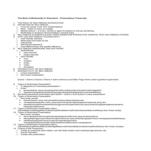 The role of multimedia in education