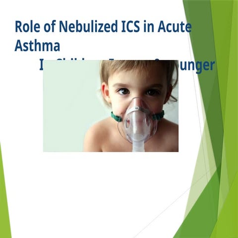 The role of nebulized ICS in Acute Asthma in children 5 yrs and younger 2018 ...