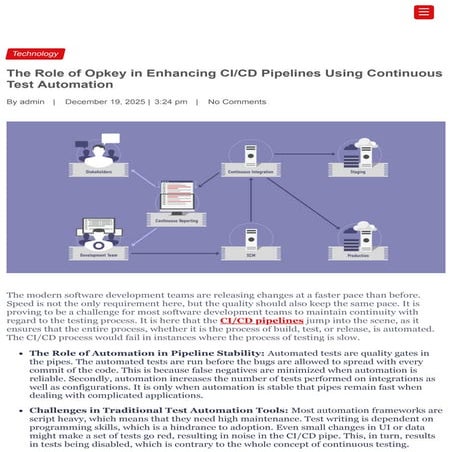 The Role of Opkey in Enhancing CICD Pipelines Using Continuous Test ...