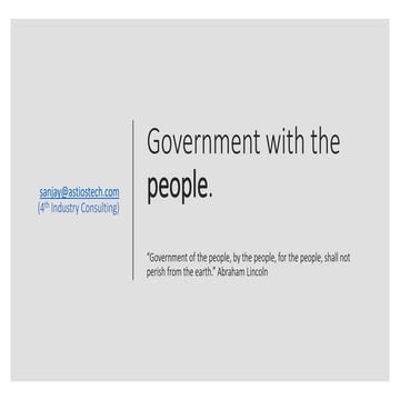 The Role of Governments In Sustaining The 4th Industrial Revolution
