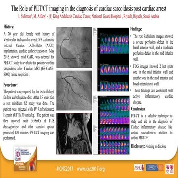 The Role of PET-CT imaging in the diagnosis of cardiac sarcoidosis post ...