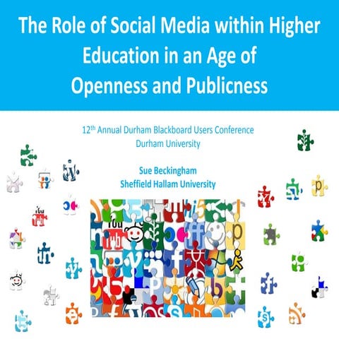 The role of social media in higher education
