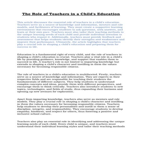 The Role of Teachers in a Child.pdf