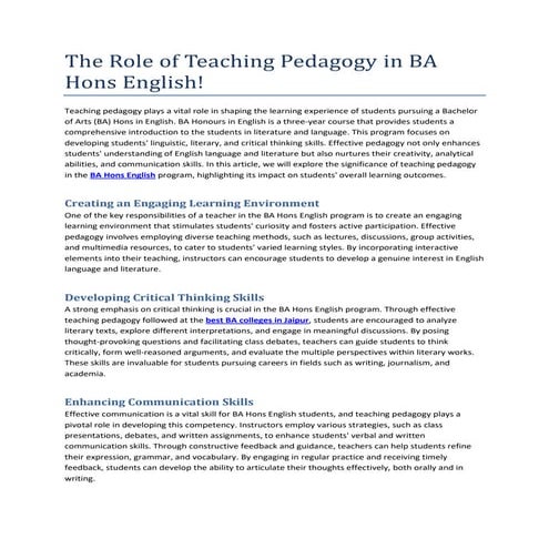 The Role of Teaching Pedagogy in BA Hons English.pdf