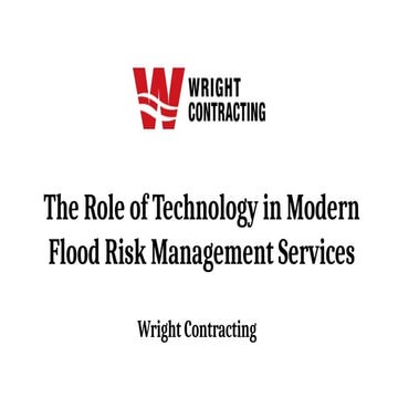 The Role of Technology in Modern Flood Risk Management Services