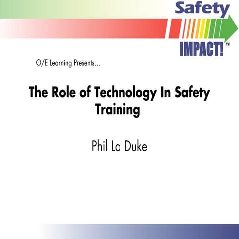 The Role Of Technology In Safety Training | PPT