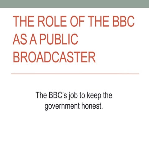 The bbc | PPTX
