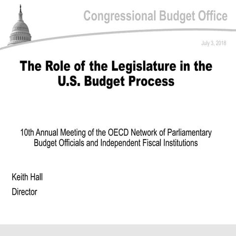 The Role of the Legislature in the U.S. Budget Process