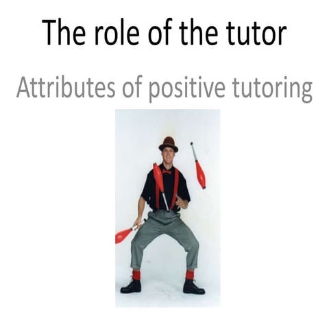 The role of the tutor