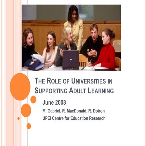 The Role Of Universities In Supporting Adult Learning