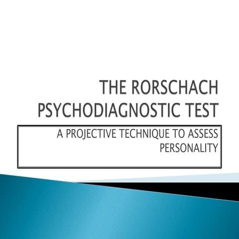 The Rorschach Psychodiagnostic Test