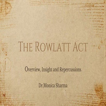 The rowlatt act