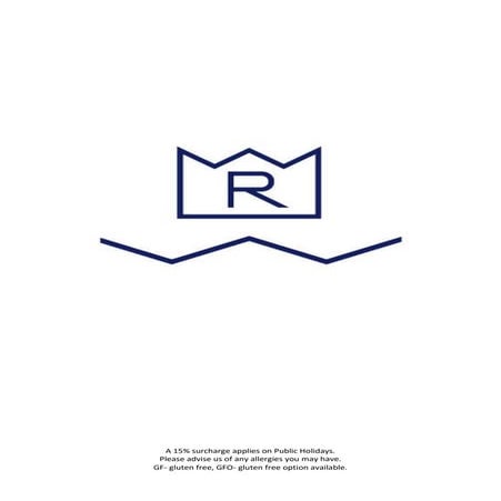 The Royal Food Menu, East Perth