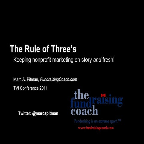 The Rule of Threes: Marketing for nonprofits