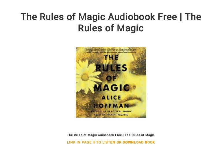 The Rules of Magic Audiobook Free The Rules of Magic