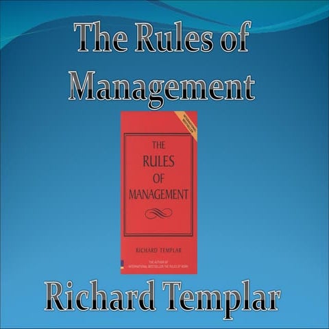 The rules of management