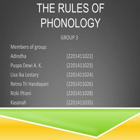 The rules of phonology