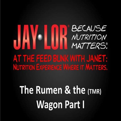 The Rumen and the  (TMR) Wagon part 1