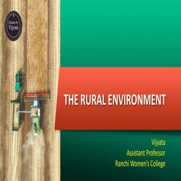 The Rural Environment