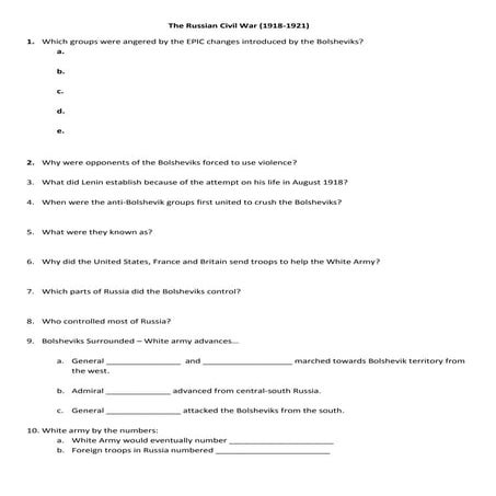 The Russian Civil War