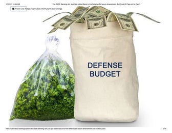 Can the SAFE Banking Act Pass On Its Own?