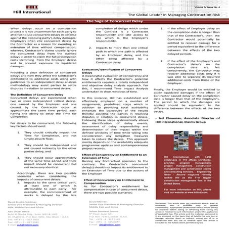 Claims Management, Extension of Time (EOT) and Delays Analysis | PDF