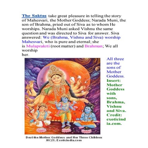     The saktas   mythology .