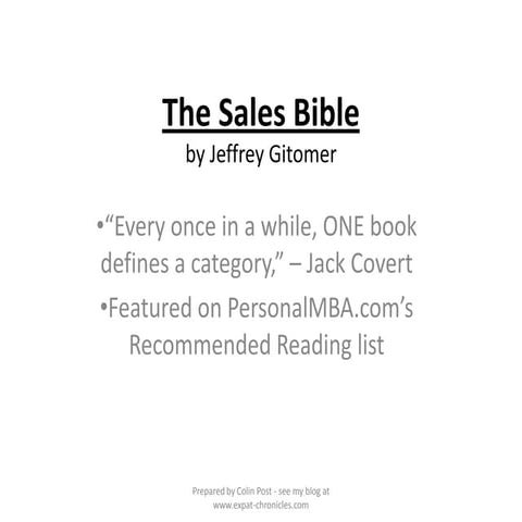 The Sales Bible