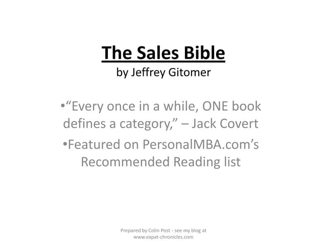 The Sales Bible