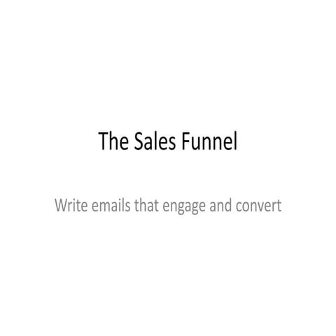 The sales funnel