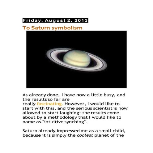 The saturn   symbolism.