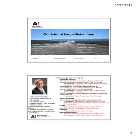 Salo Jari _The sauna experience jyväskylä jari salo keynote onnistunut kaupallistaminen  15 10 2011 .pdf