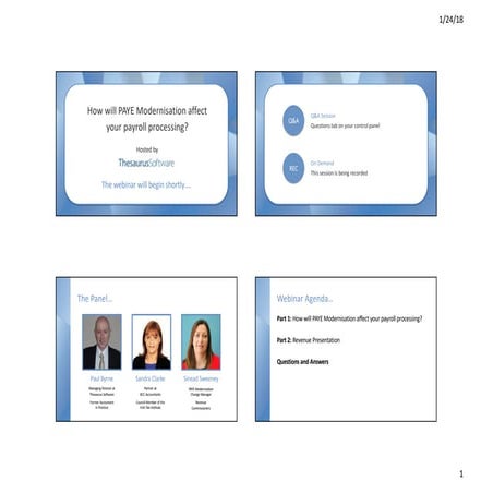 How will PAYE Modernisation affect your payroll processing?