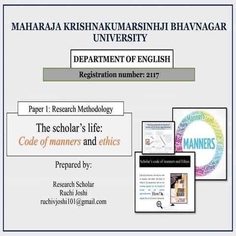 The scholar’s life - Code of Errors and Ethics.pptx