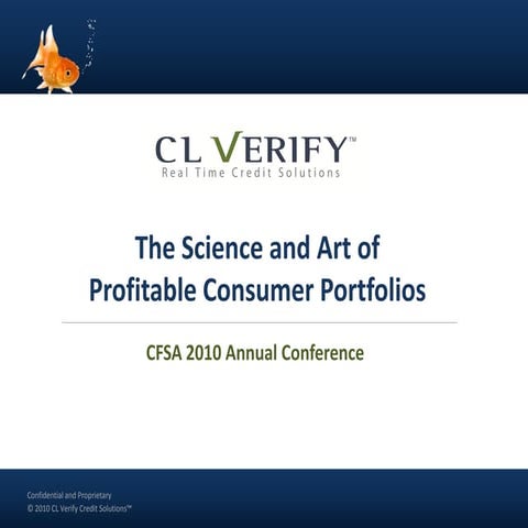 The Science And Art Of Profitable Underserved Consumer Portfolios