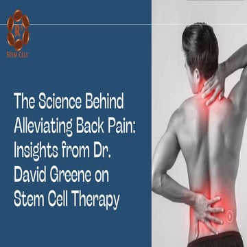 Stem cell therapy for Degenerative Disc Disease | PPTX
