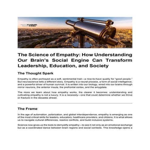 The Science of Empathy: How Our Brain's Social Engine Can Transform Leadershi...